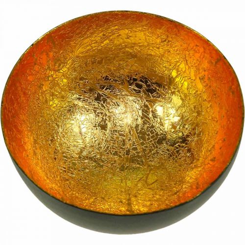 Floristik24 Bordpynt juleskål sort guld Ø8cm H4cm