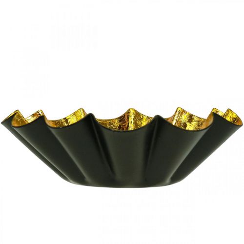 Artikel Fyrfadsstage juledekoration bageform sort guld Ø12cm 2 stk.