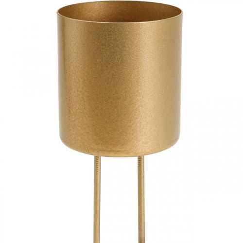 Artikel Plug-in lysestage guld fyrfadsstage metal Ø5cm 4 stk