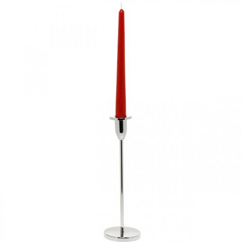 Floristik24 Lysestage sølvmetal dekoration lysestage moderne H26cm