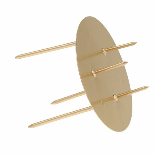 Floristik24 Plug-in lysestage guld Ø6,5cm 12 stk