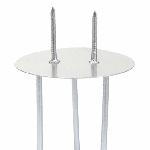 Floristik24 Plug-in lysestage sølv Ø4,5cm 12 stk