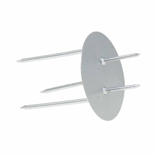 Floristik24 Plug-in lysestage sølv Ø4,5cm 12 stk
