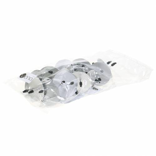Floristik24 Plug-in lysestage sølv Ø4,5cm 12 stk
