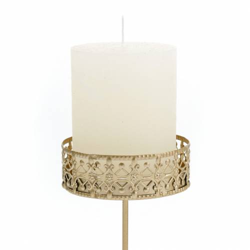 Floristik24 Blomsterlysestager til tilslutning af gylden Ø7,4 cm H12,5 cm 4 stykker antik look