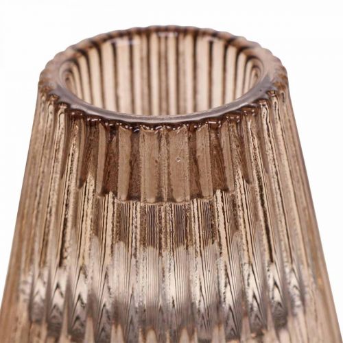 Floristik24 Lysestage glas Stang lysestage glas Ø5,5cm H6,5cm 2stk