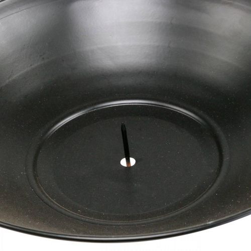 Artikel Dekorativ skål til at hænge sort metalring Scandi dekoration 28 × 54cm