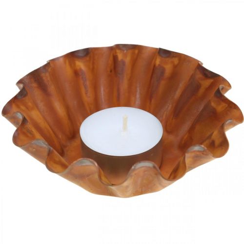 Artikel Kagefad, lysestage, metalplade, rustfrit stålgitter Ø11,5cm H4cm 4stk