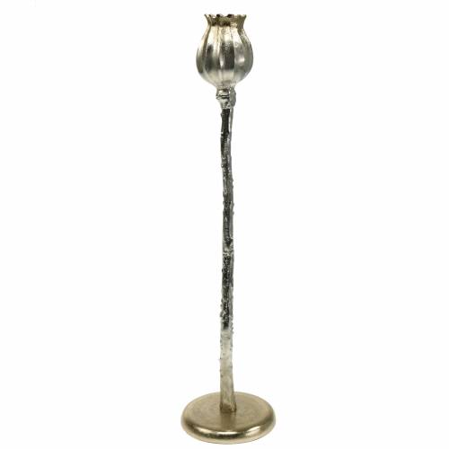 Floristik24 Lysestage valmue blomstrer champagne H49cm