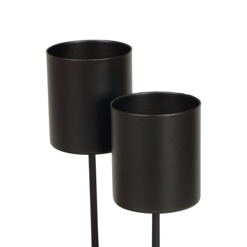 Floristik24 Plug-in lysestage, sort Ø3,5cm, 4 stk