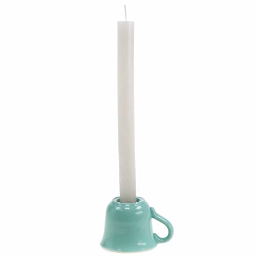 Floristik24 Lysestage kop Ø7,5cm H6cm grøn 3stk