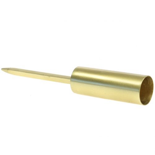 Artikel Lysestage til pindelys smal guld Ø2,2cm H15cm 4stk