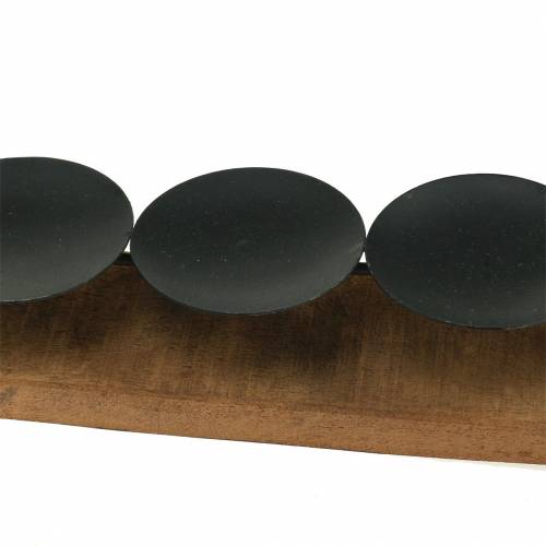Floristik24 Lysestage teak træ natur 60cm