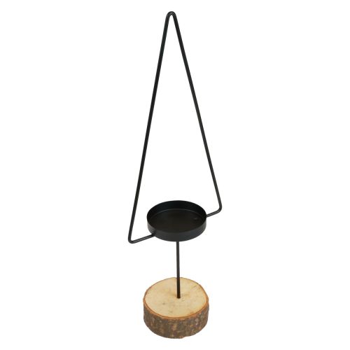 Floristik24 Lysestage Jul, fyrfadsstage metal sort 37cm
