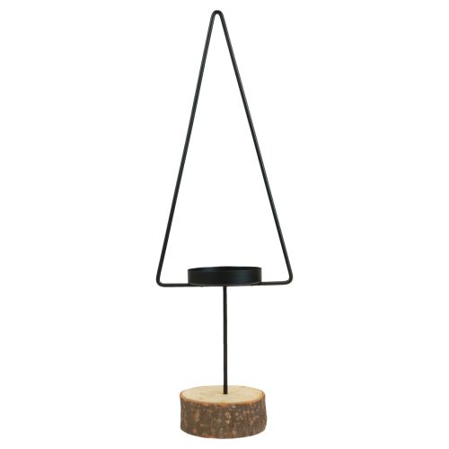 Floristik24 Lysestage Jul, fyrfadsstage metal sort 37cm