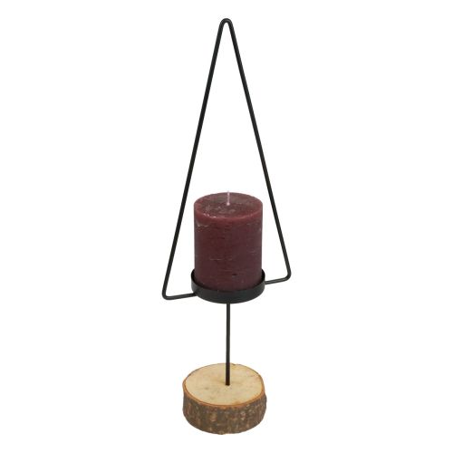 Floristik24 Lysestage Jul, fyrfadsstage metal sort 37cm