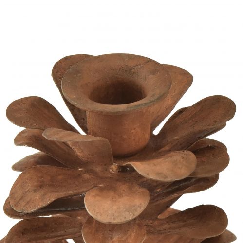 Artikel Lysestage julekugler metalrust Ø6,5cm H8cm