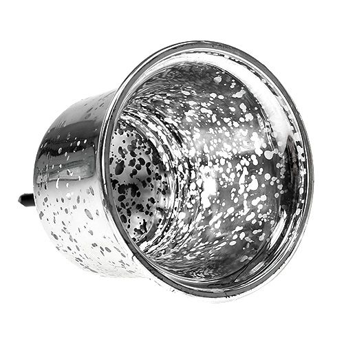Artikel Lysestage til fyrfadslys sølv Ø6cm H10cm