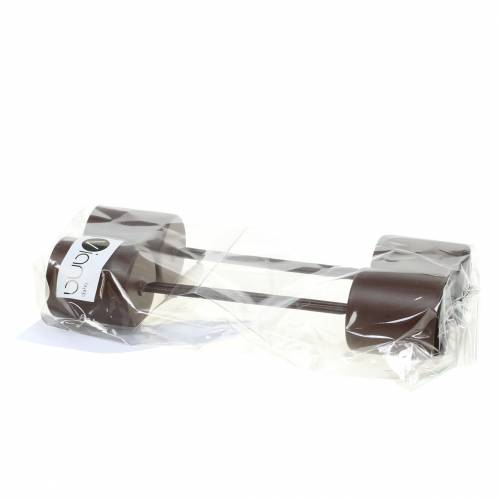 Floristik24 Lysestage til pindelys brun Ø3,7cm H14cm 4stk