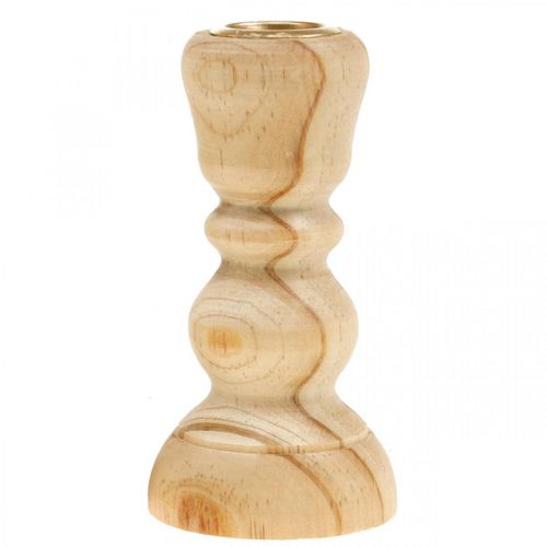 Artikel Lysestage træ lysestage drejet landsted H11cm 3 stk
