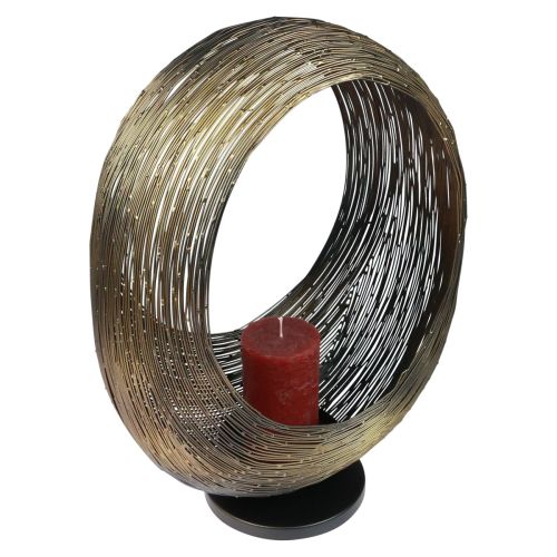 Floristik24 Lysestage dekorativ skulptur fyrfadsstage i metal H45cm