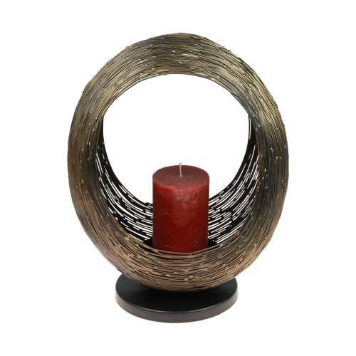 Floristik24 Lysestage metal dekorativ skulptur fyrfadsstage H33,5cm