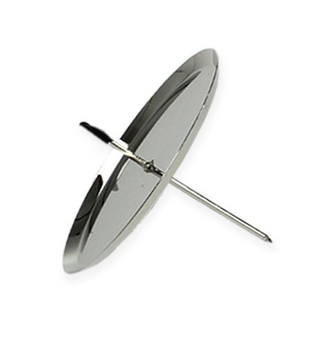 Lysestage sølv Ø10cm 4 stk