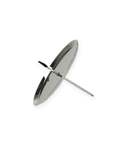Floristik24 Lysestage sølv Ø7cm 4 stk