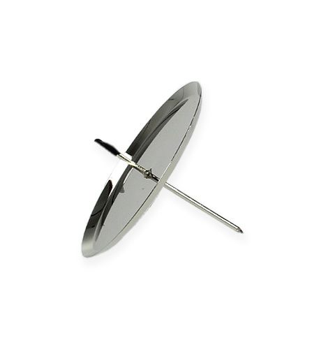 Floristik24 Lysestage sølv Ø8cm 4 stk
