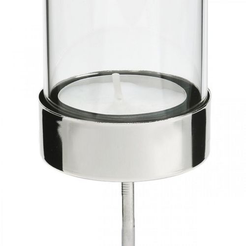 Artikel Plug-in lysestage metal/glas Ø5cm H19cm 4stk