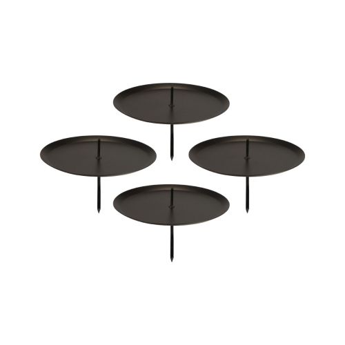 Floristik24 Plug-in lysestage sort adventsstage Ø6cm 4 stk