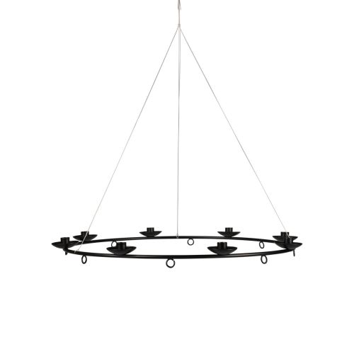 Floristik24 Lysestage sort hængende lysestage lysestage Ø39cm