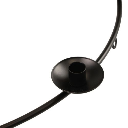 Floristik24 Lysestage sort hængende lysestage lysestage Ø39cm