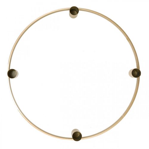 Artikel Lysring lysestage metal mat guld Ø35cm