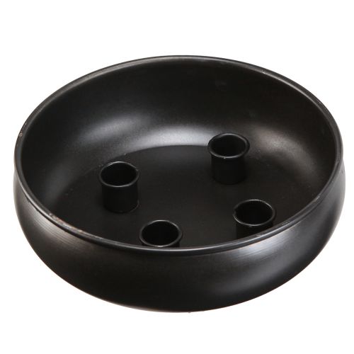 Floristik24 Lyseskål sort pind lysestage med magneter Ø20cm