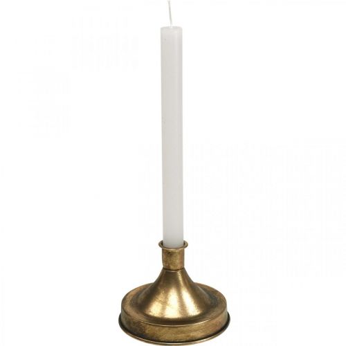 Floristik24 Lysestage Guld Metal Lysestage Antik Look H8,5cm