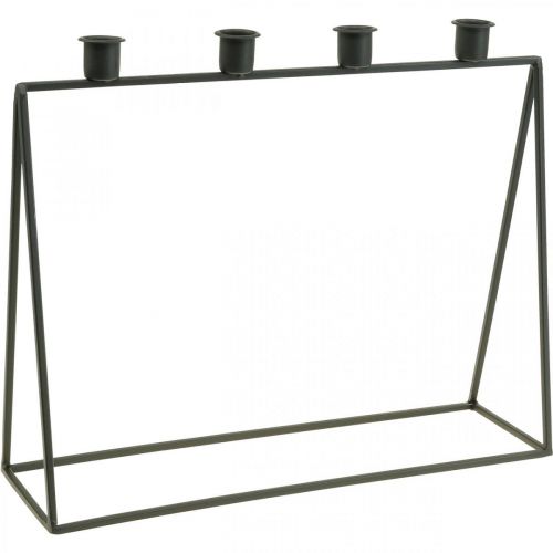 Lysestage Sort Lysestage adventskrans L38cm H31cm