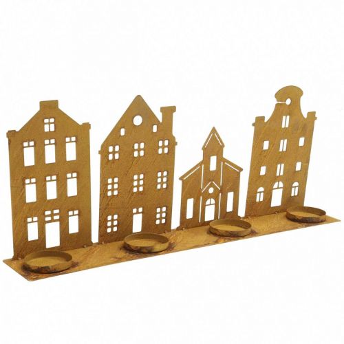 Artikel Lysestage julelys dekorative huse rust 52×12cm