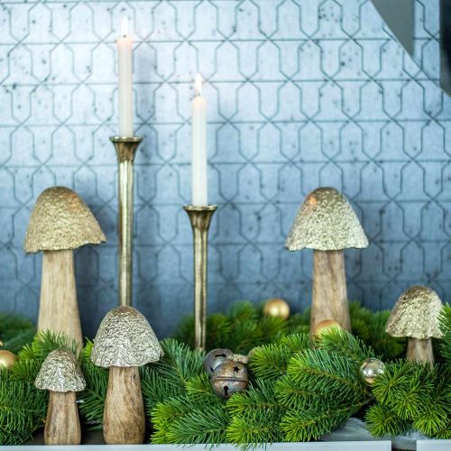 Floristik24 Lysestage antikt guld Ø9,5cm H29,5cm