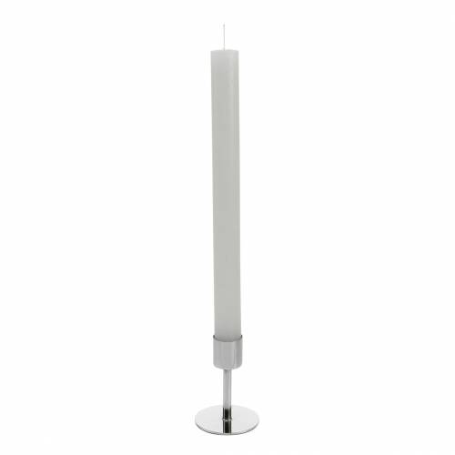 Floristik24 Metal lysestage sæt til tilspidsede lys sølv Ø2,2cm H7,3cm 4 stk.