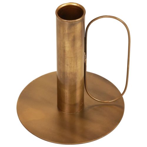 Floristik24 Lysestage metal lysestage messing look Ø8,5cm