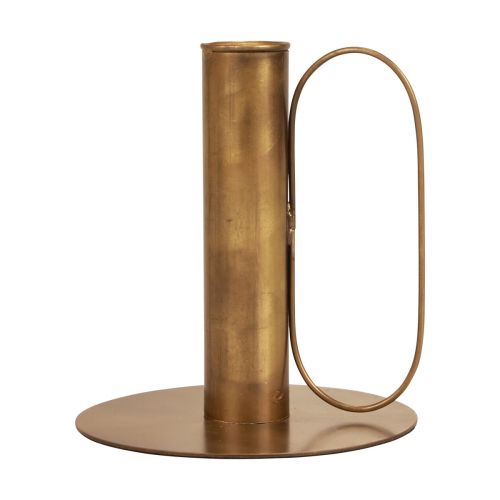 Floristik24 Lysestage metal lysestage messing look Ø8,5cm