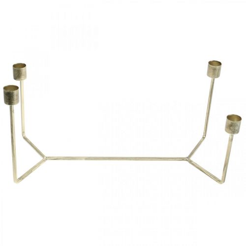 Artikel Lysestage til lysbakke champagne metal 37 × 17 × 18cm