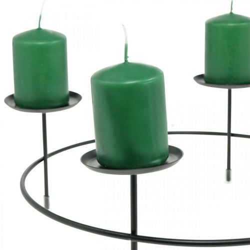 Artikel Lysestage til 4 lys Sort metal lysestage Ø28,5cm 2stk