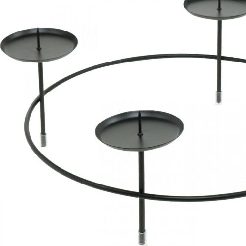Artikel Lysestage til 4 lys Sort metal lysestage Ø28,5cm 2stk