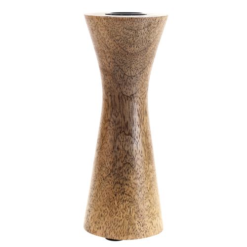 Artikel Lysestage Moderne Lysestage Træ Natur Ø6cm H16cm