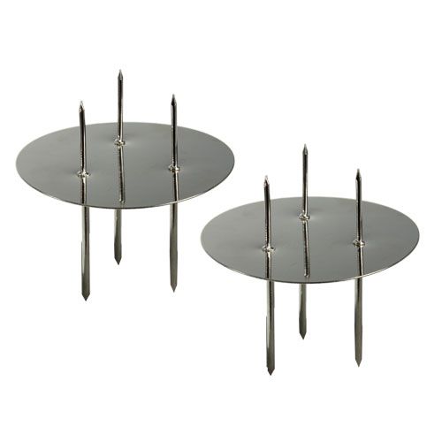 Floristik24 Lysestager sølv Ø6cm 12stk