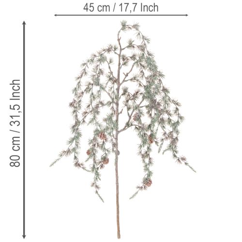 Kunstig fyrretræsgrene med kogler, dekorativ fyrretræsgrene, kunstig, 80 cm, 3 stk. | Floristik24.dk