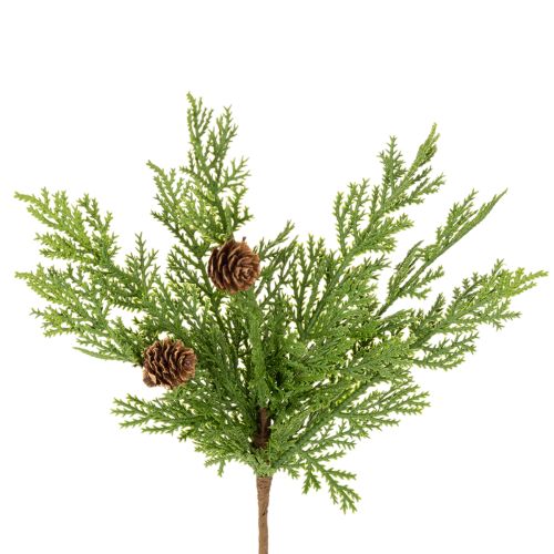 Kunstig fyrretræsgrene med kogler, 28 cm, 6 stk. købe | Floristik24.dk