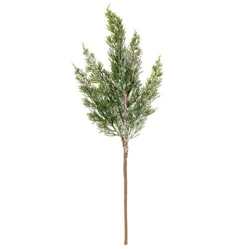 Kunstigt snedækket fyrretræsgrene til blomsterarrangementer og adventsdekorationer, 40 cm, 3 stk. | Floristik24.dk